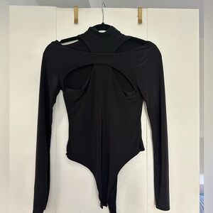 Black Cut Out Bodysuit